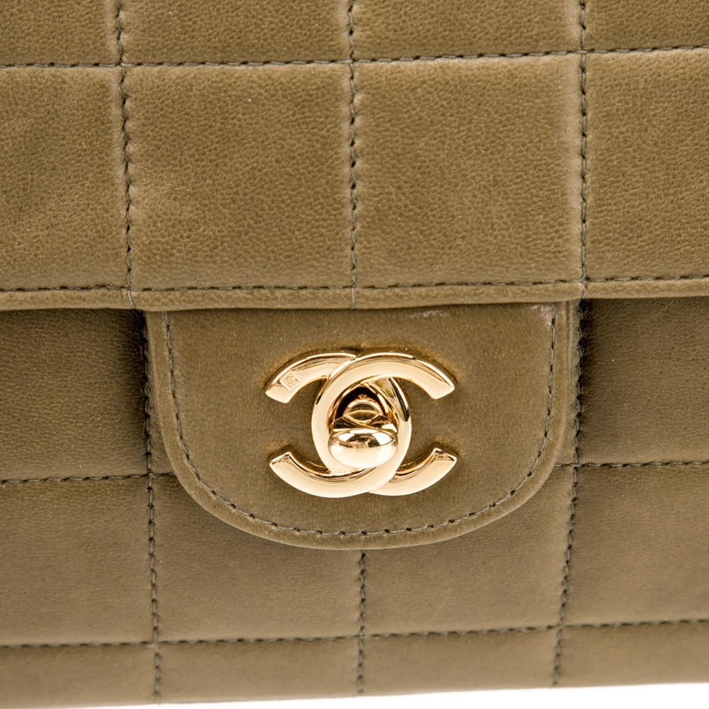Vintage Chanel Shoulder Bag 2003 Karl Lagerfeld Collection Green Lambskin - Picture 4 of 6